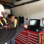Reviewing Video During Flooded Mine Survey