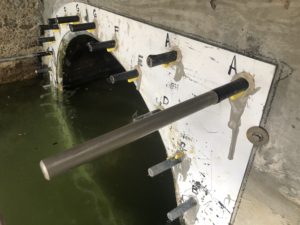 Epoxy anchors with flange guide rods