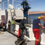 Lifting M/V Charles Hall Thruster