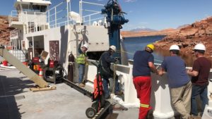 Lifting M/V Charles Hall Thruster