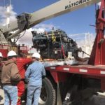 Removing M/V Charles Hall Main Engine